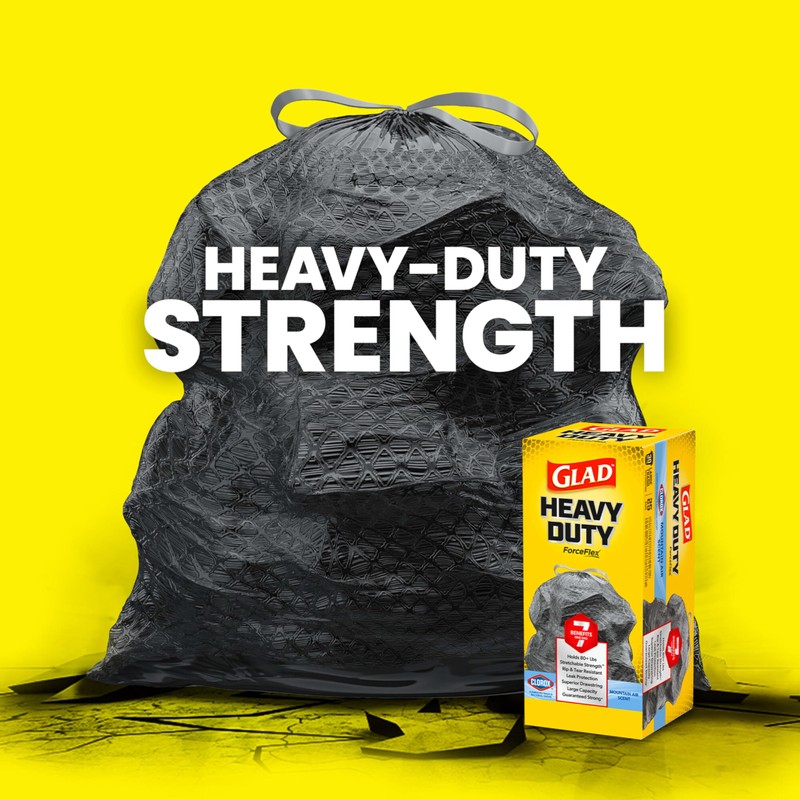 Glad Large 30 Gallon Trash Bags, Clorox Mountain Air Heavy