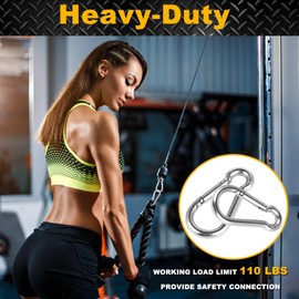 DELSWIN 25 Pcs Small Carabiner Clip - Stainless Steel Spring Snap Hook for Bird Feeders or Dog Leash & Harness, Quick Link Keychain(M4,40mm, can Hold 150lbs)