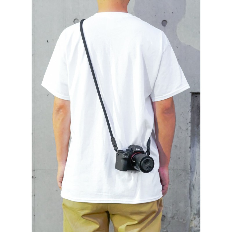 EXTENDED PHOTOGRAPHIC MATERIAL ヨセミテカメラストラップ 126cm マッドブラック 10047