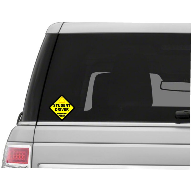 Vinyl Junkie Graphics Warning Student Driver Sticker/Decal