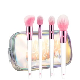 Made By Mitchell 4 Piece Brush Set Holographic Pouch