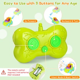 Remote Controlled Car from 2 Years, Dinosaur Toy with Lights and Music, Dino Toy Car Gifts for Boys, Toy from 2-6 Years Cars Children