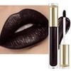 Black Metallic Liquid Lipstick Long Lasting Waterproof Dark Mirage