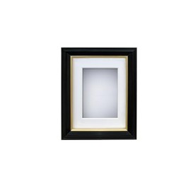 ARTMOMOSE Picture Frame, 5 Minute Iriyama Black Postcard Pattern, Glass Included, Portrait & Horizontal, Portrait Photo, Funeral Picture Frame, 5.9 x 4.0 inches (150 x 102 mm)