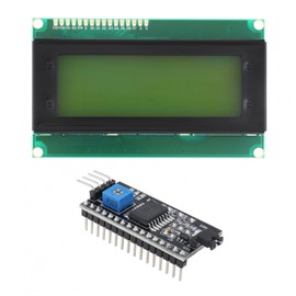 DiGiYes 2004 LCD Module 20x4 with IIC / I2C / TWI Serial Interface Adapter Green Backlight Suitable for Arduino / Raspberry Pi