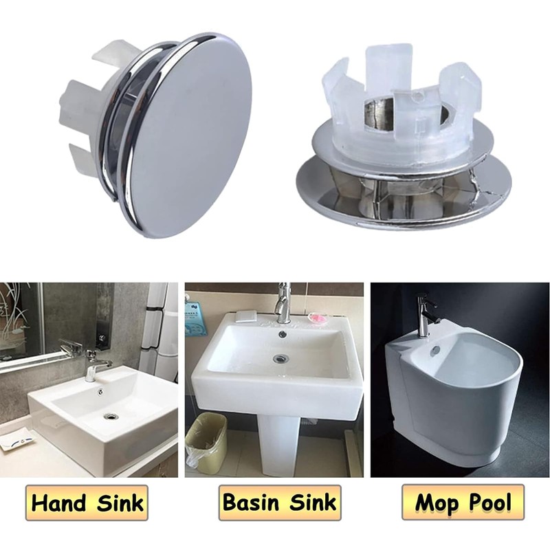 6 Pack Sink Basin Overflow Trim Ring Solid Brass Bathroom