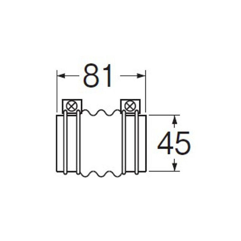 SANEI T48-3 Bath Mitsuyama Bellows Tub and Bathtub Connection, For