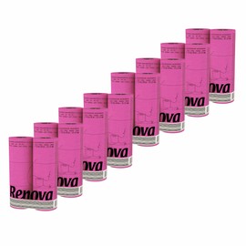 Renova Colored Toilet Paper Bulk Pack of 6 Compact Rolls- 140 Sheets - 3 Ply - Eco-label Certified - Septic System Safe - Sustainable & Soft (Pink, 8 Packs of 6 rolls)