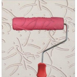 Greek Art 7" DIY Patterned Paint Roller Decorative Rubber Roller Decorative Art Roller Texture Roller with Plastic Handle (Pattern C6)