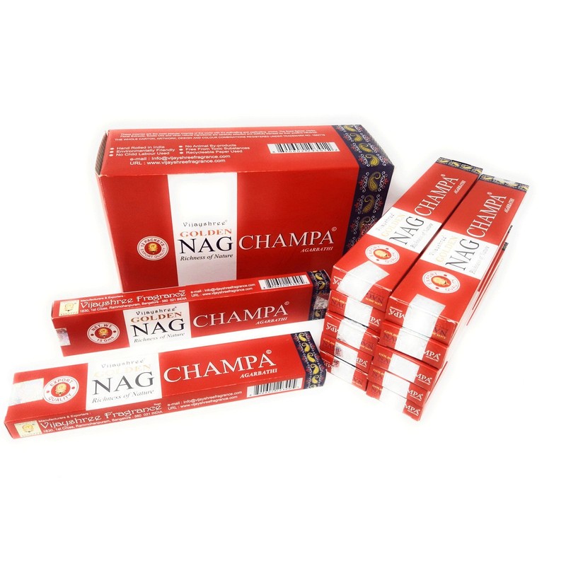 Golden Nag Champa Agarbathi Incense Sticks, Wooden, Colorful, 22 x