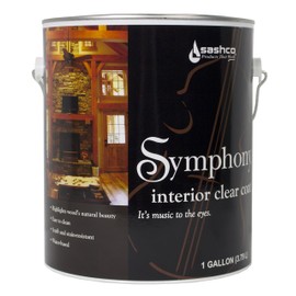 Sashco SYM-1-SA Satin Symphony Interior Clear Coat, 1 gal Can