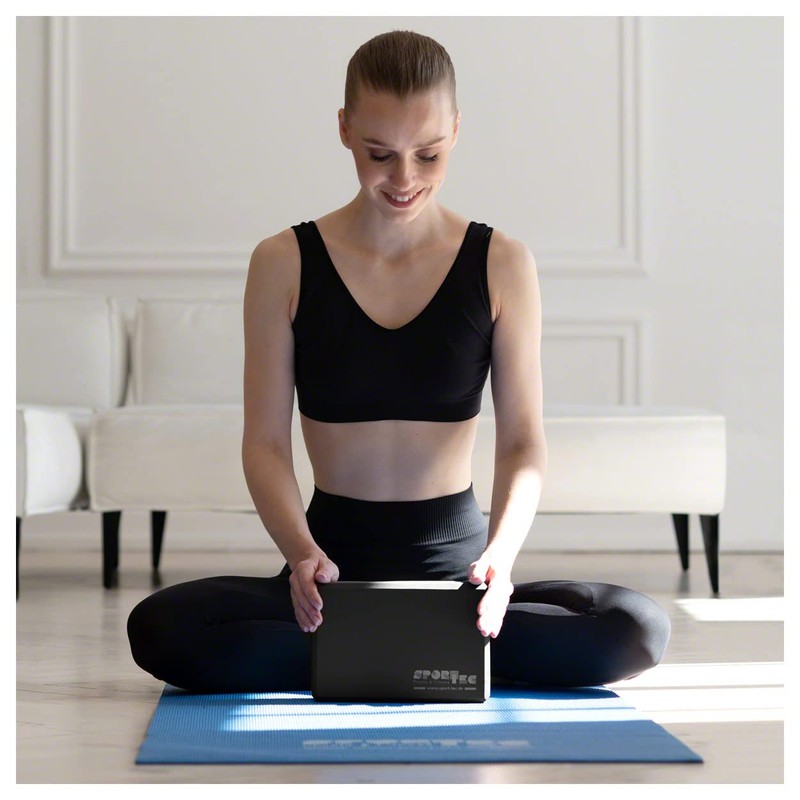 Yoga Set, Mat, Block, Strap, Pilates, Gymnastics, Fitness, Sports, Blue,