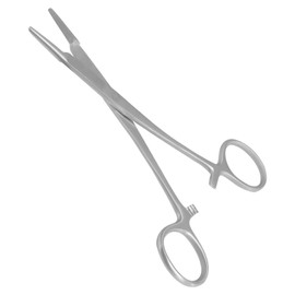 SS INSTRUMENTX Stainless Steel Line Cutters Sea Carp Fly Unhooking 8'' Straight or Curved Fish Removing Forceps (Scissor Plier 6")