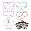Lecute 10 Set Pedreria Facial Diamantes Maquillaje Disfraz Carnaval