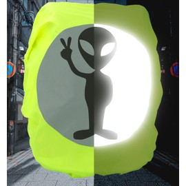 EANAGO Alien Premium Satchel Cover Rain Cover for School Bags and Backpack with Large Safety Reflector 100% Waterproof Universal Fit Rain Cover Rain Cover Rain Cover Rain Cover, yellow