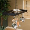 Rogar Black Rectangular Pot Rack with Centerbar