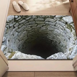 Genérico Tapete de Piso Visual 3D Absorbente Suciedad para Puerta Fácil 原文缺失动词 y Mantenimiento Multifuncional Entrada Baño Más