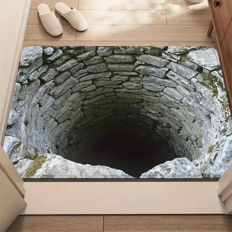 Genérico Tapete de Piso Visual 3D Absorbente Suciedad para Puerta