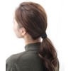 VingTAINE H7306-BK Studded Curved Plate Pony Hook Hair Cuff, Pony