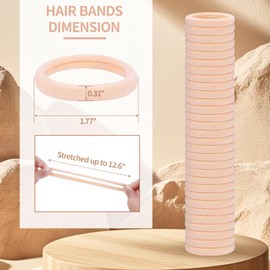150 Pcs Elastic Hair Ties No Damage for Thick & Thin Hair, Ponytail Holders, Elastics, Soft Pony Tails Bands for Women, Blonde