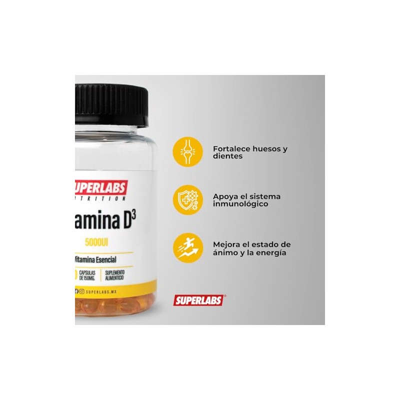 Superlabs Nutrition Vitamina D3 400 UI 100 Softgels