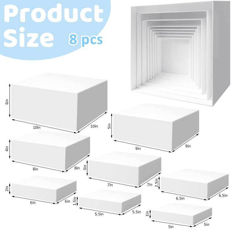 8PCS Buffet Risers, Food Risers for Buffet Table, Display Stand