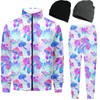 Spanoous Retro 80s 90s outfit for men mushroom tracksuits sweatsuits