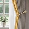 INUSO® Upgraded Adjustable Gold Curtain Holdbacks, 2-Pack – Elegant Handcrafted