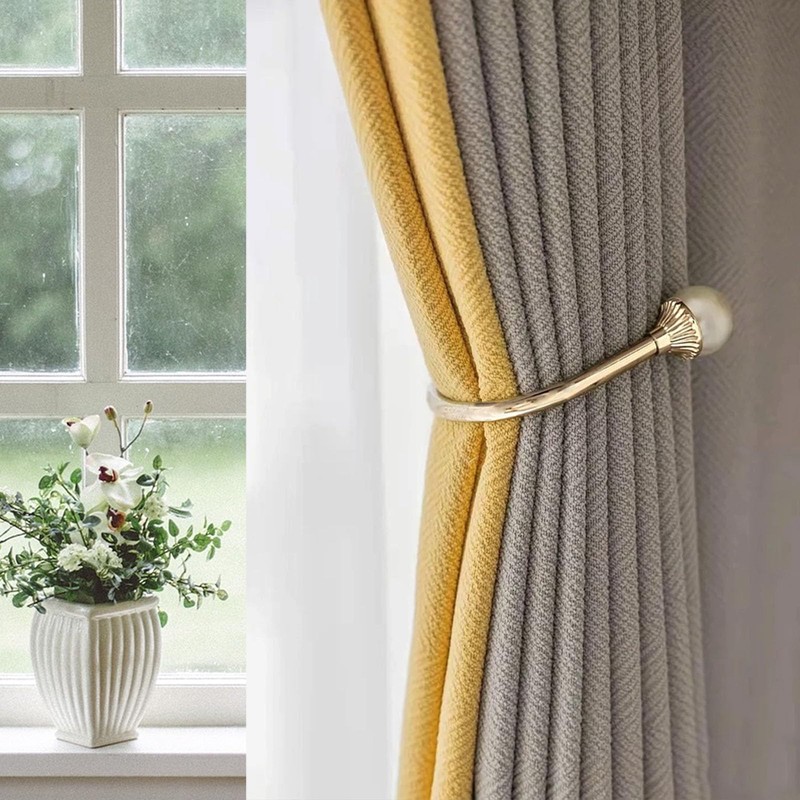 INUSO® Upgraded Adjustable Gold Curtain Holdbacks, 2-Pack – Elegant Handcrafted