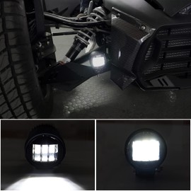 SAUTVS LED Auxiliary Driving Spot Lights for Can Am Ryker, Auxiliary Lights Fog Lights Spot Lights with Mounting Brackets for Can-Am Ryker 600 900 Sport & Ryker Rally Edition Accessories (2PCS)