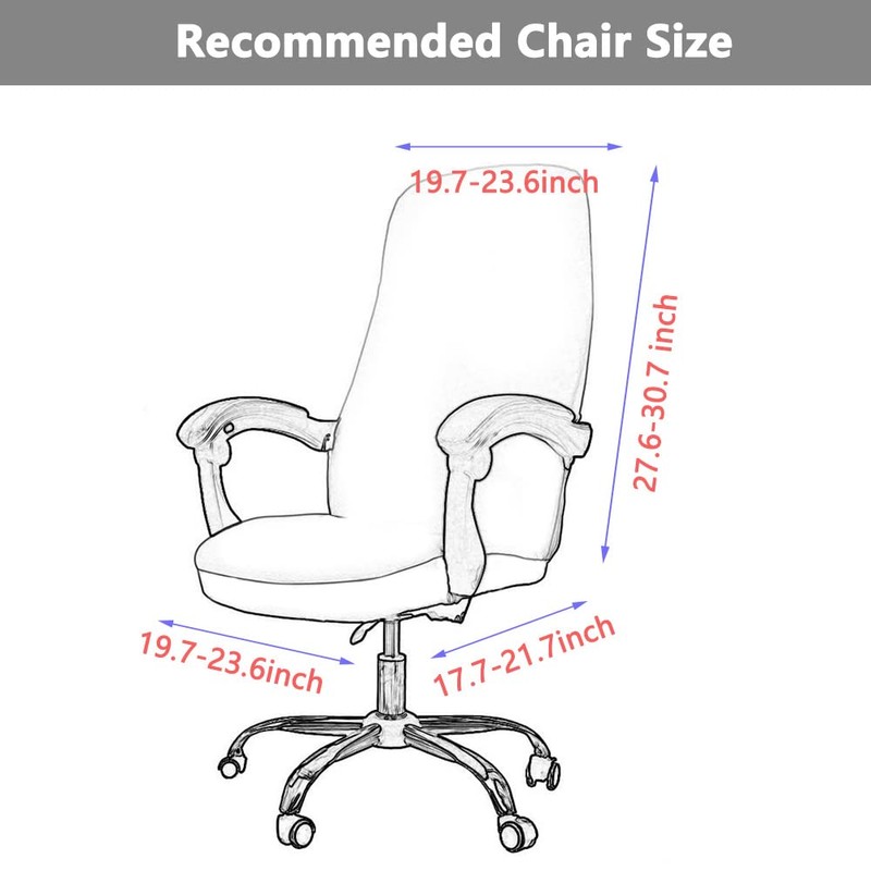 Melaluxe Office Chair Cover with Armrest Covers， Universal Stretch Desk