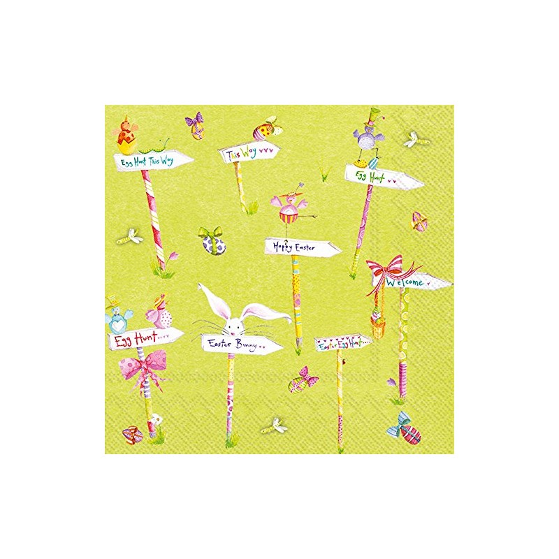 IHR - Easter Egg Hunt Light Green 3 Ply Napkins