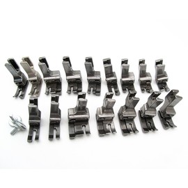 #KP-PF16,16 Metal COMPENSATING Foot Set Fit for Artisan,Brother, Consew, and Janome