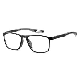 ZNEIAAPR Myopia Distance Sport Glasses for Men Women, Blue Light Blocking Near Sighted Driving Ultralight Eyeglasses Nearsighted with TR90 Frame Spring Hinge (NOT READING GLASSES) -1.00x/Black