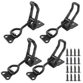 OSVJE 4 Pack Heavy Duty Toggle Clamp, Adjustable Black Toggle Latch Quick Release Metal Clamps, Pull Latch Clamps for Box, Gate, Cabinet, Case