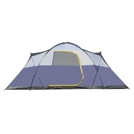 EchoSmile 8-Person Camping Tent – Waterproof Windproof Tent with Rainfly Easy Set up, Navy & Yellow