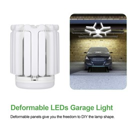 Neoglint LED Garage Lights Deformable Light Bulb Super Bright 80 Watt LED Bulbs Ceiling Lamp Basement Lights for Garages Workshop Warehouse Workbench Living Room