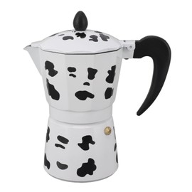 Milk Cow Color Moka Pot Aluminum Coffee Pot Coffee Maker for Home Cafe Outdoor Activities Camping Travel 6 Cups 300ML