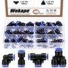 Wokape 40Pcs Push to Connect Fittings Pneumatic Fittings Kit 4