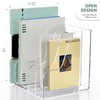 SANRUI Acrylic Desk Organizers, Clear Magazine File Holder, 5 Vertical