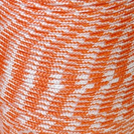 Army Military Paracord Reel 3mm Basha Tent Bivi Camping Guy Rope Para Cord (Orange/White, 100ft)