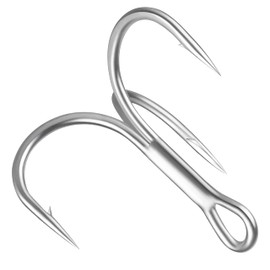 Treble Fishing Hook Strong Round Bend Treble Hooks 100PCS-200PCS Wide Gap High Carbon Steel Hooks for Lures Baits Size 4#-14#