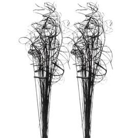 Royal Imports Sparkle Glitter Curly Ting Ting Branches Vase Filler for Wedding, Holiday & Home Decoration, 26”, 75 Stems - Black