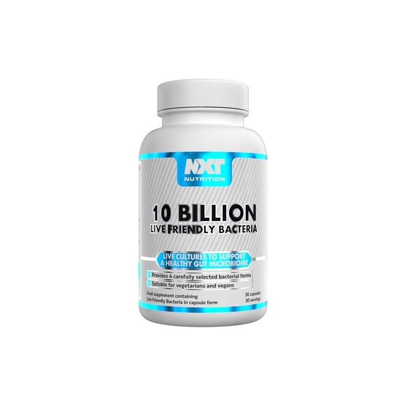 NXT Nutrition Live Friendly Bacteria - 10 Billion CFU Probiotic