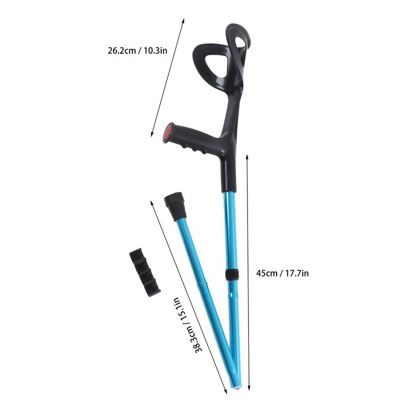 Foldable Walking Cane Stick Evenly Distributed Weight Forearm Folding Adjusting