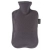 Fashy 2 Litre Anthracite Hot Water Bottle with Fleece Cover