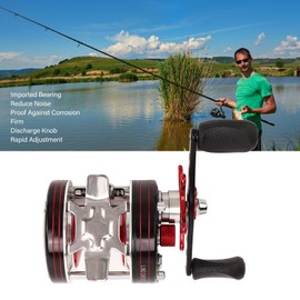 Baitcasting Fishing Reel Metal Baitcasting Reel All Metal Drum Transverse Lure Reel for River Lake Left Hand