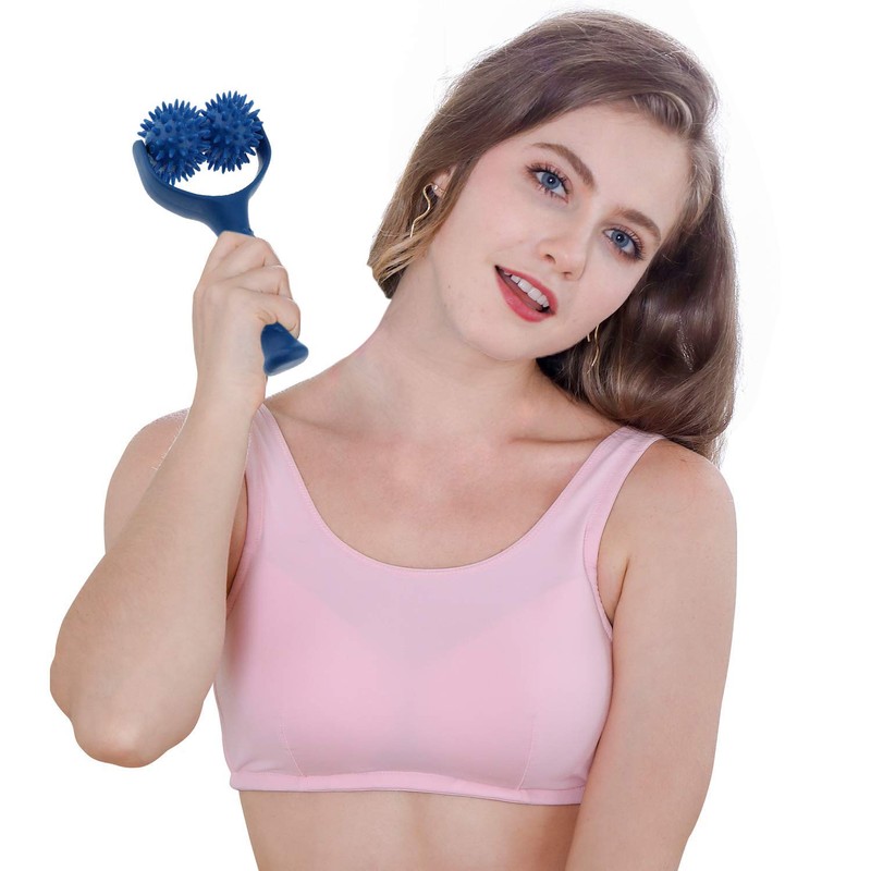 Jzhen Massage Roller with Handle, Massage Ball Roller with Trigger