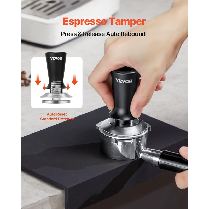 VEVOR YFQ51mm0101020001 Coffee Tamper 304 Stainless Steel + Aluminium Alloy