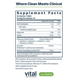 Hyperbiotics Vital Nutrients Pro Women Probiotics for Women | Vaginal Probiotics for PH Balance | Oral Probiotic for Vaginal Health and Urinary Tract Health | 6 Targeted Strains | 30 Vegan Tablets